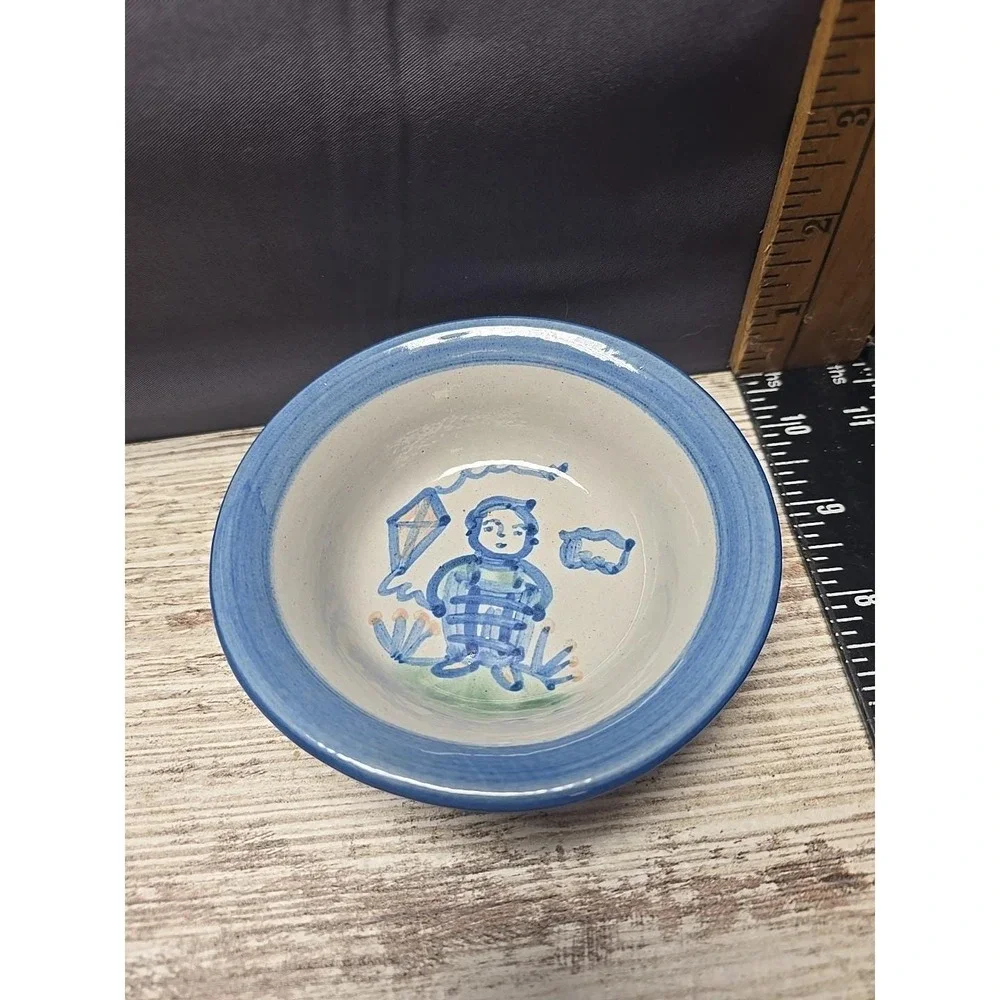 MA Hadley Flared 4 3/8  inch bowl Dessert Boy Kite